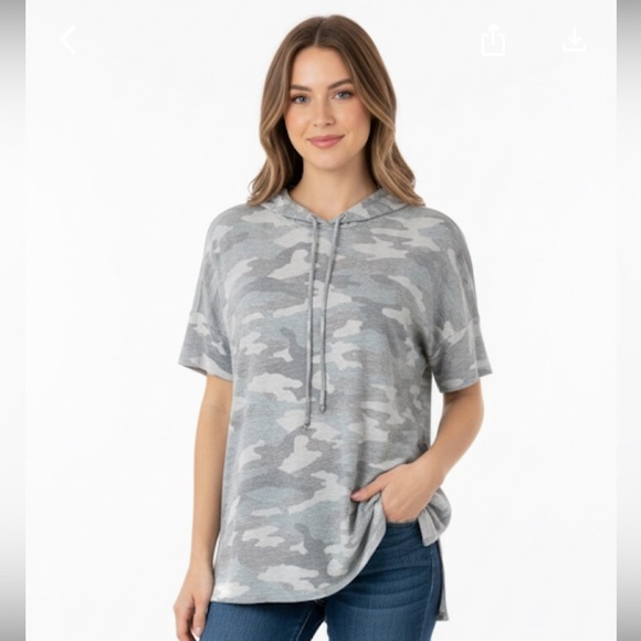 A glow maternity top camouflage size large - Picture 1 of 6